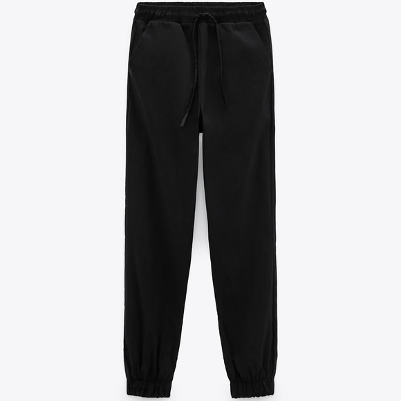 NWT ZARA | High-Waisted Jogger Pants Black - Picture 5 of 8
